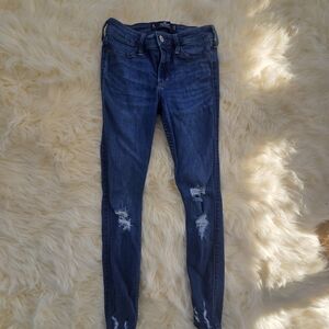 Hollister Women's Dark Blue Jeggings Skinny Jeans 1R Buttery Soft Jeggings